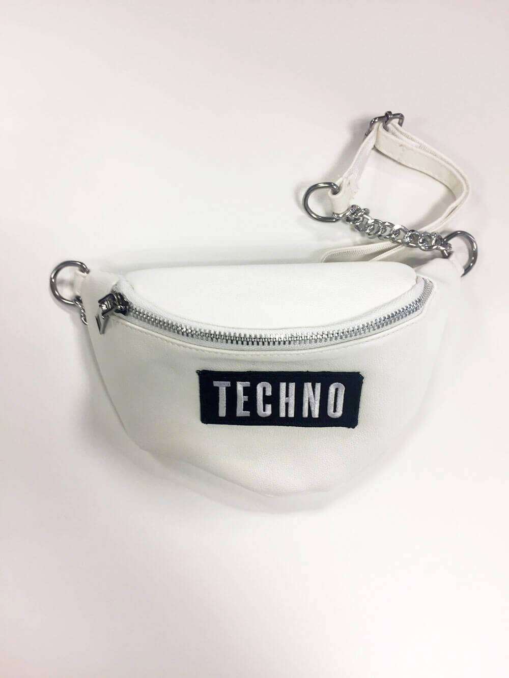 Techno Mini Waist Bag White